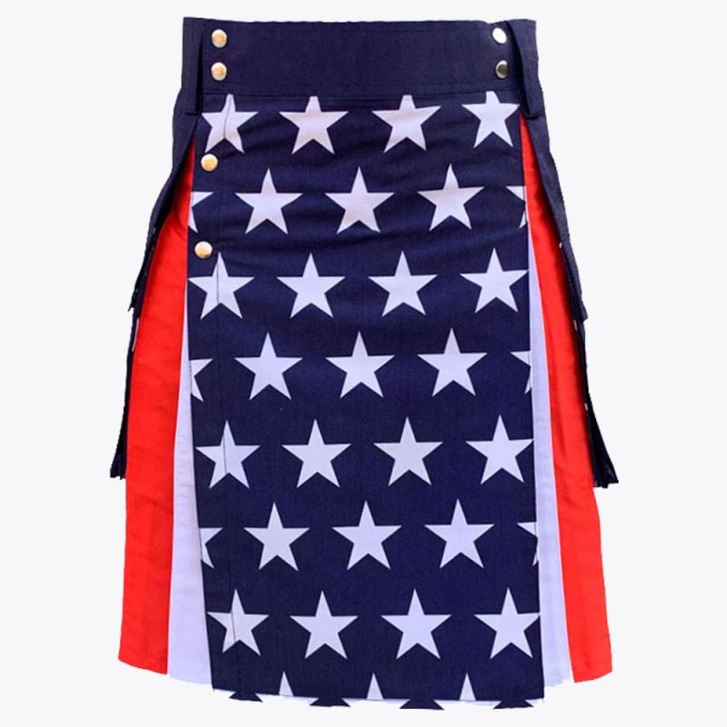 American flag Hybrid Fashion Utility Kilt For Man
