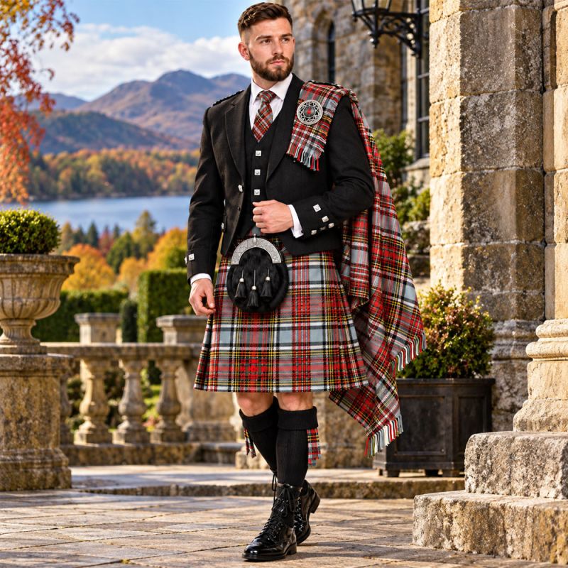 Anderson Weathered Tartan Kilt With With Argyle Jacket Anderson Weathered Tartan Kilt With With Argyle Jacket