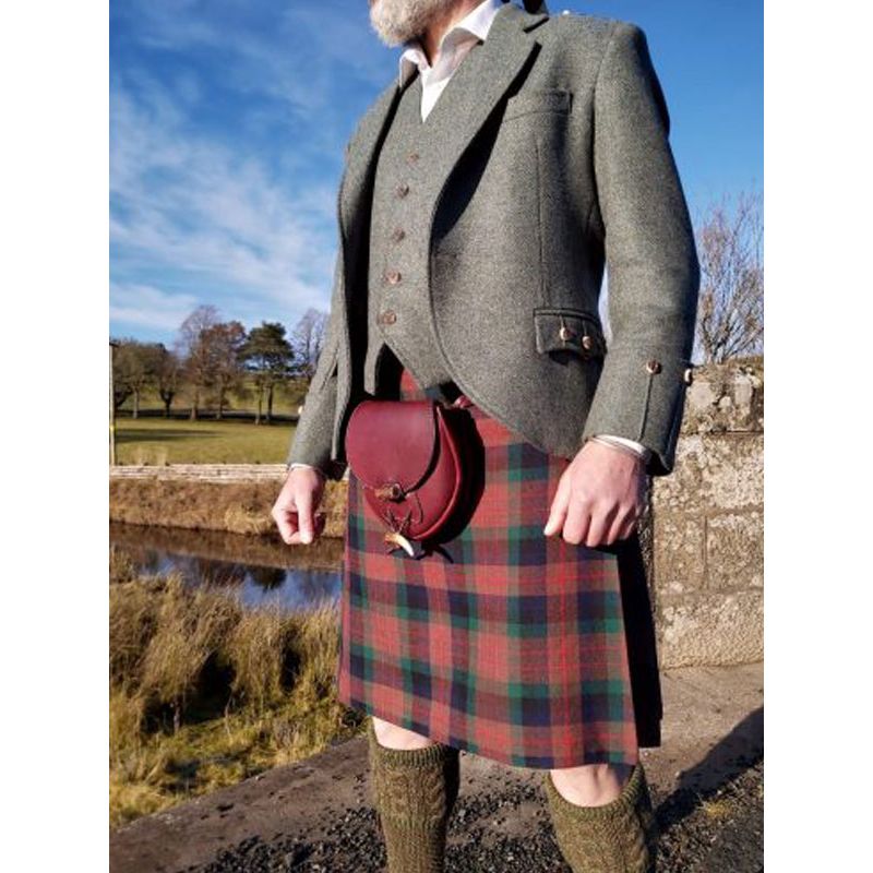 Argyll Kilt Outfit with Grey argyll jacket and vest Argyll Kilt Outfit with Grey argyll jacket and vest