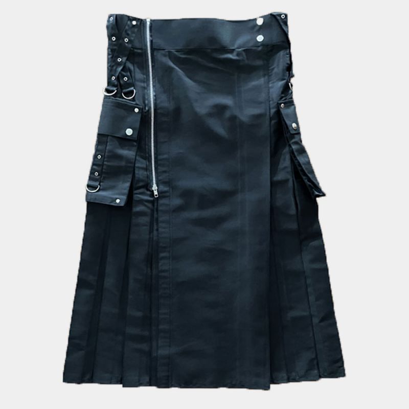 Black Utility Fashion Kilt
