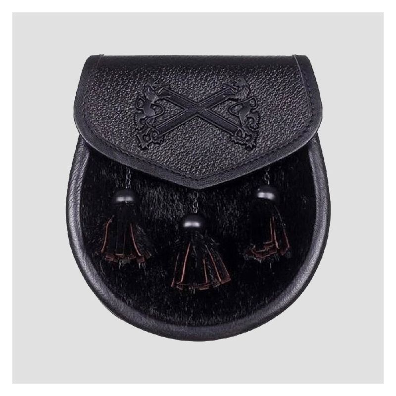 Black Enamel Semi Dress Lion Sporran Black Enamel Semi Dress Lion Sporran