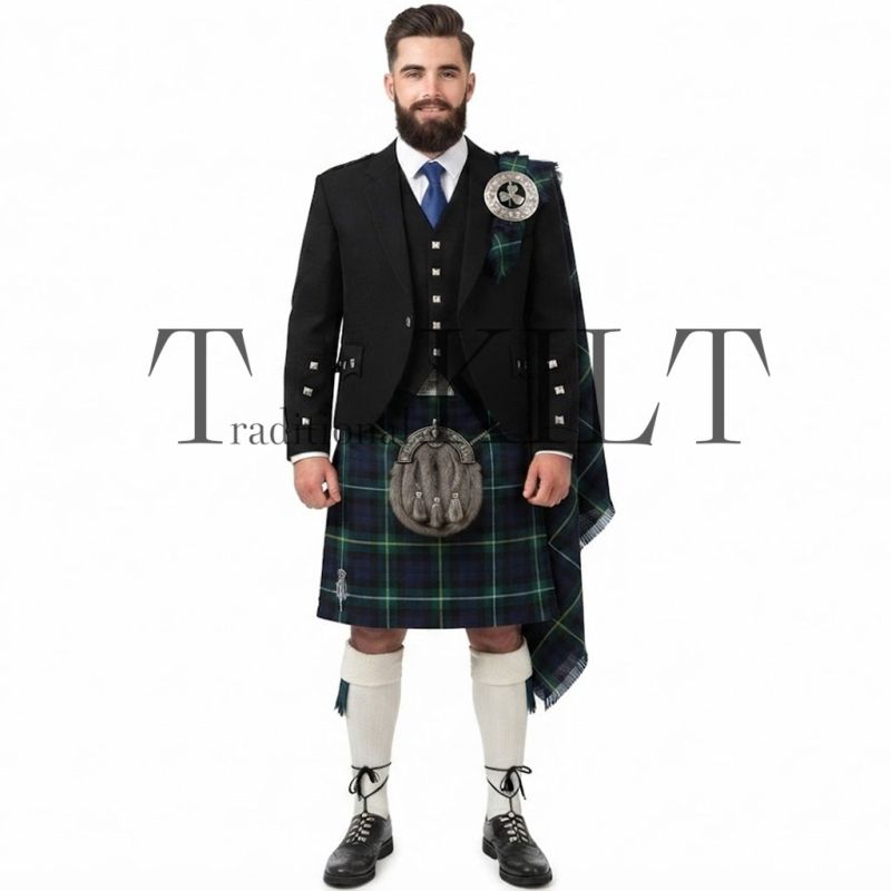 Campbell of Loudoun Modern Tartan Argyll Jacket Kilt Outfit Campbell of Loudoun Modern Tartan Argyll Jacket Kilt Outfit