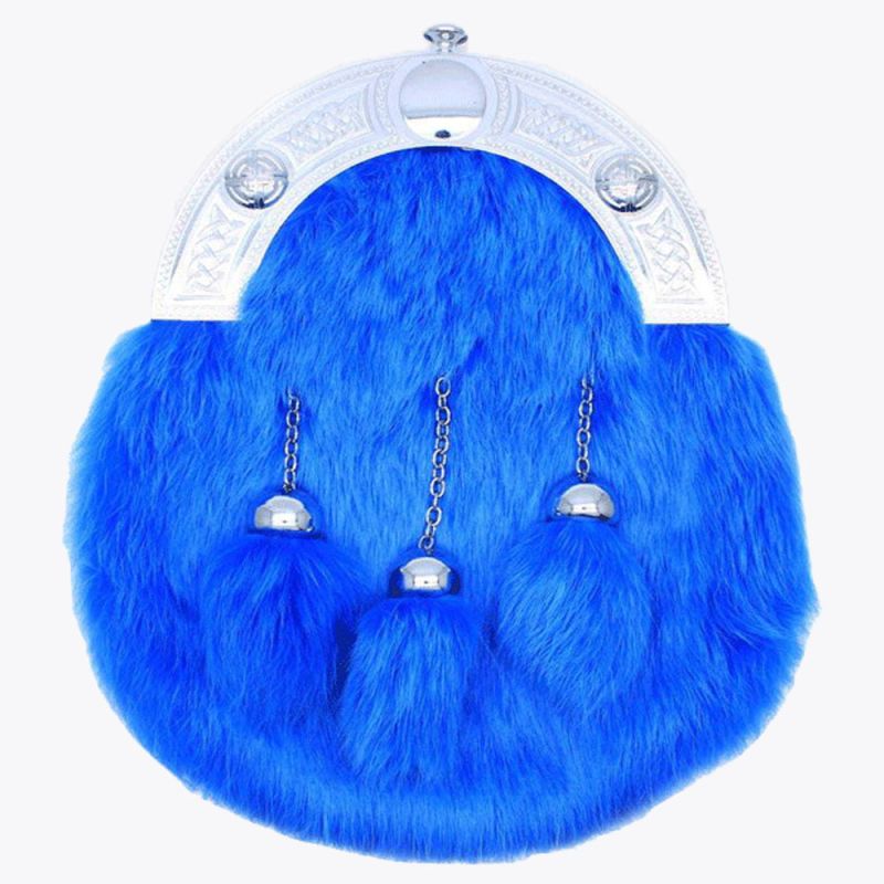 Chrome Celtic Full Dress Knot Light Fashion Blue Rabbit Fur Sporran
Chrome Celtic Full Dress Knot Light Fashion Blue Rabbit Fur Sporran