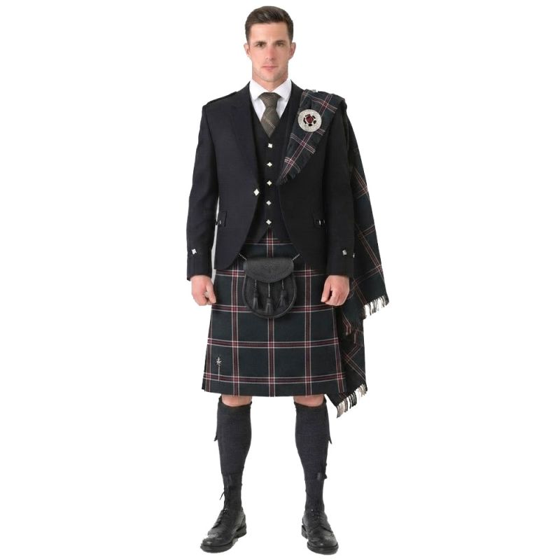 Dark Hebridean Purple Tartan Kilt Outfit Dark Hebridean Purple Tartan Kilt Outfit