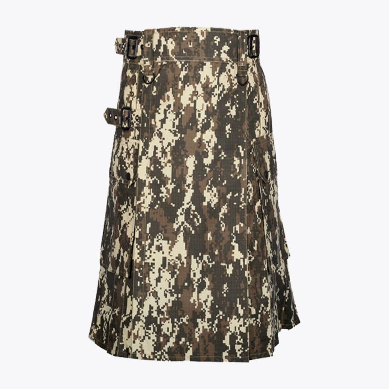 Digital Camo Utility Kilt with Cargo Pockets Modern Kilt
