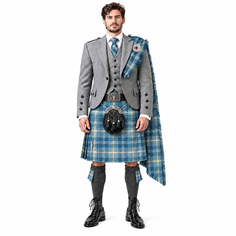 Gorman Tartan Kilt Outfit With Tweed Jacket