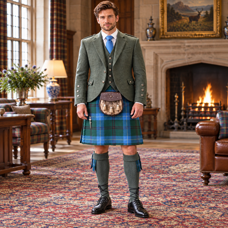 Kilt Outfit With Tweed Jacket Kilt Outfit With Tweed Jacket