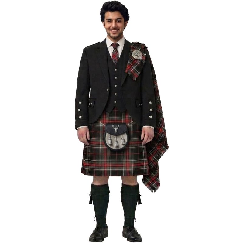 King Robert the Bruce Memorial Tartan Outfit With Tweed Jacket King Robert the Bruce Memorial Tartan Outfit With Tweed Jacket