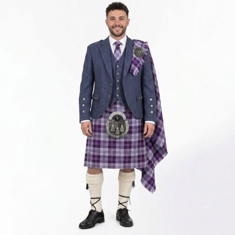 Mackay Blue Tartan Kilt With  Prince Charlie Jacket