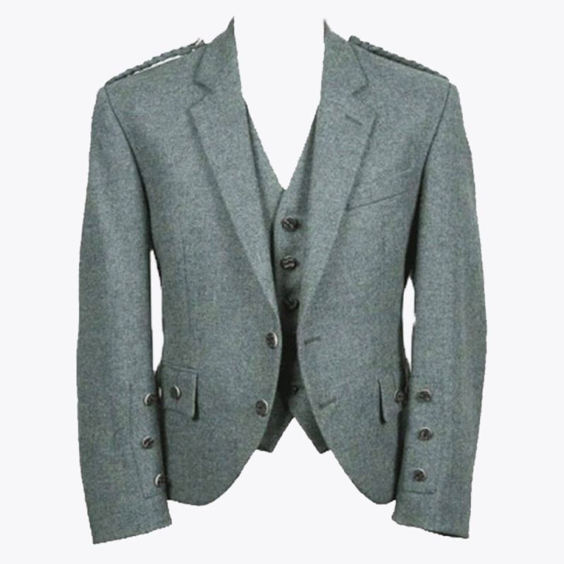 Mens Lovat Green Argyle Kilt Jacket And Vest Mens Lovat Green Argyle Kilt Jacket And Vest