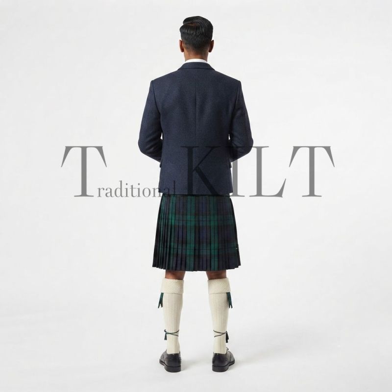 Navy Contemporary Jacket With Black watch Tartan Kilt outfit
Navy Contemporary Jacket With Black watch Tartan Kilt outfit