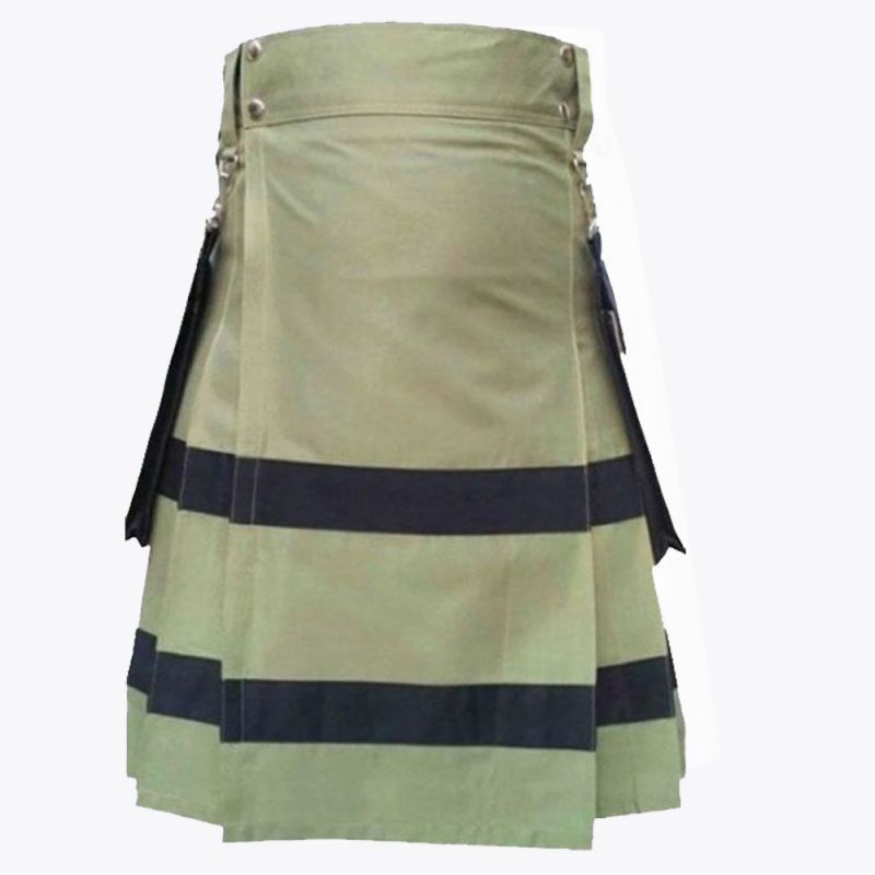 Olive Green Utility Kilt
