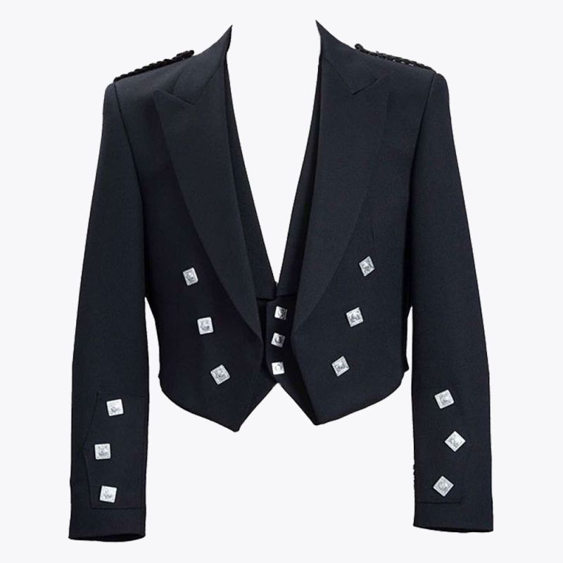 Prince Charlie Black Wool Modern Set Prince Charlie Black Wool Modern Set