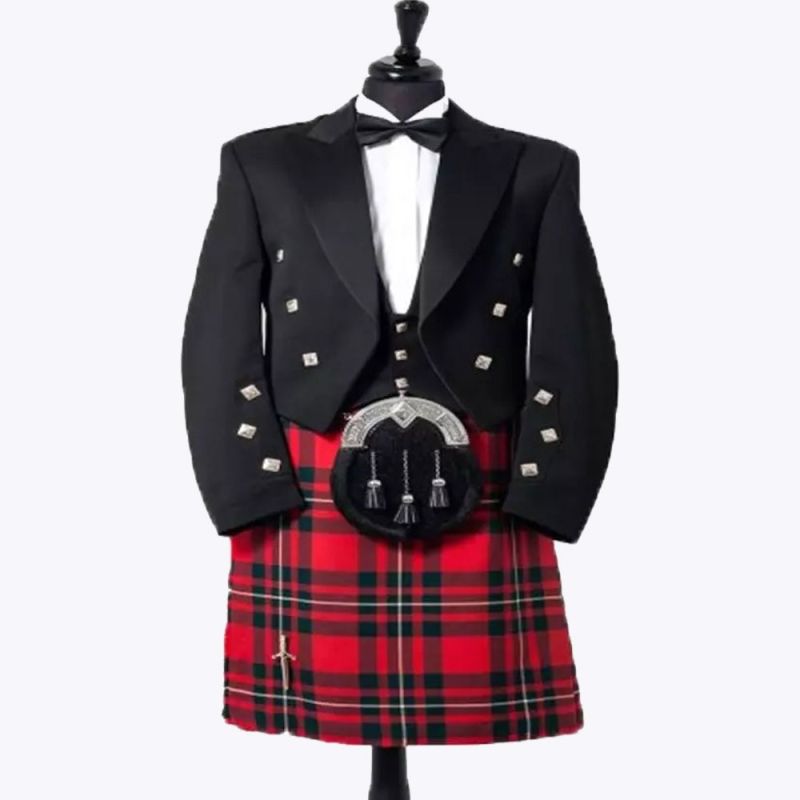 Prince Charlie Formal Clan Macgregor Tartan Kilt Outfit Prince Charlie Formal Clan Macgregor Tartan Kilt Outfit