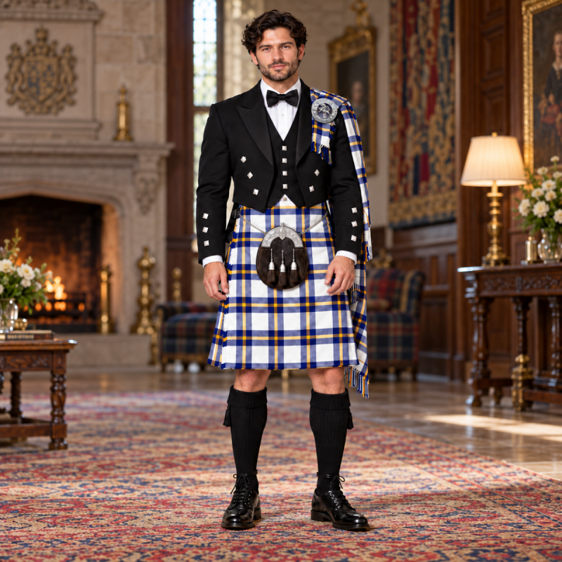 Redbull Tartan Kilt Outfit With Prince Charlie Jacket