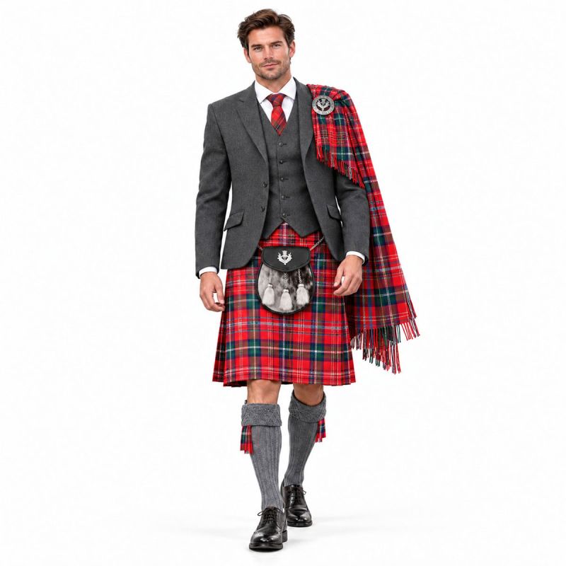 Ritchie tartan Kilt Outfit With Tweed Jacket Ritchie tartan Kilt Outfit With Tweed Jacket