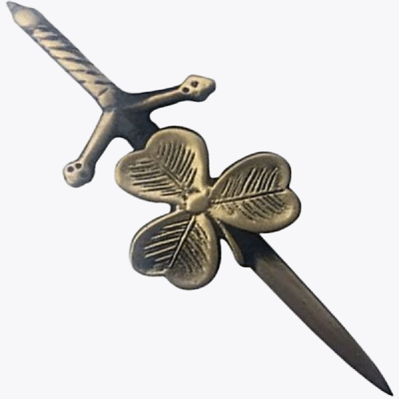 Antique Shamrock Kilt Pin