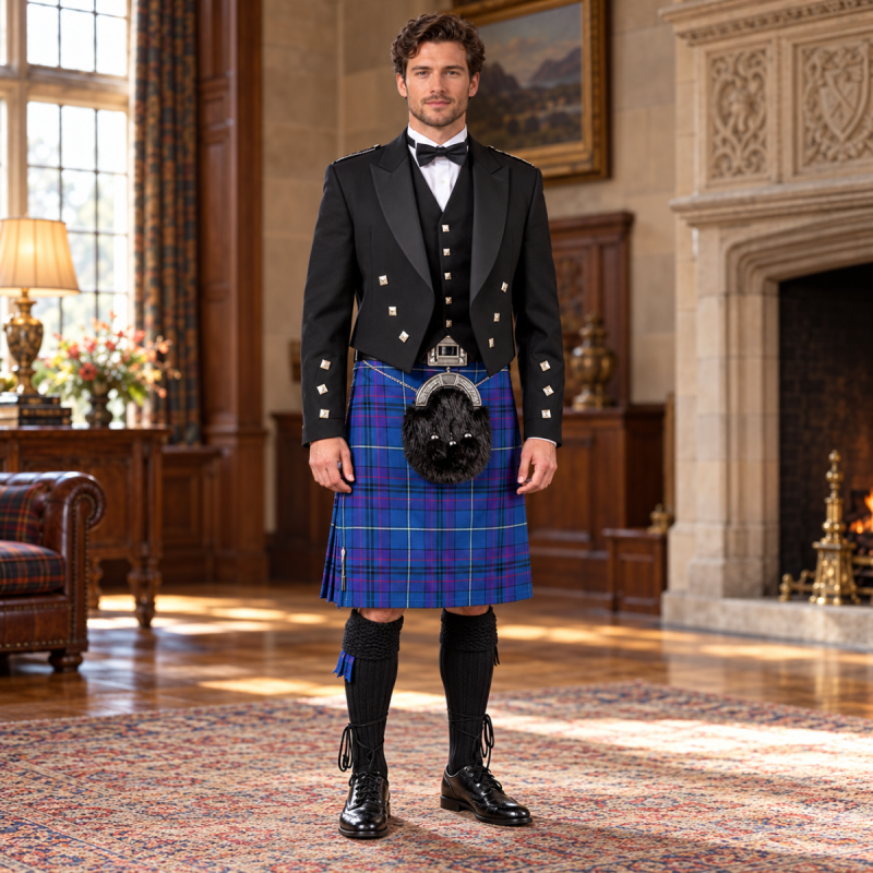 TARTAN KILT OUTFIT WITH PRINCE CHARLIE JACKET