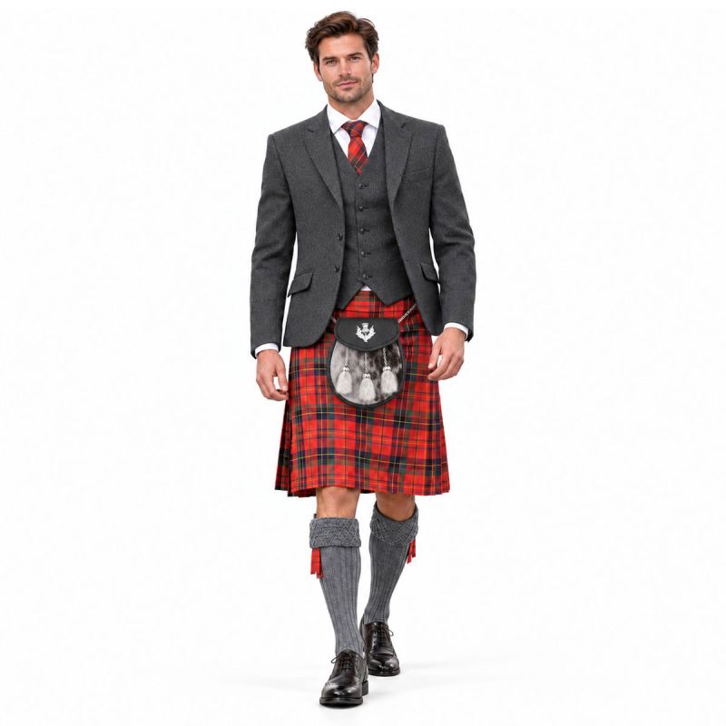 Tartan Kilt Outfit With Tweed Jacket Tartan Kilt Outfit With Tweed Jacket