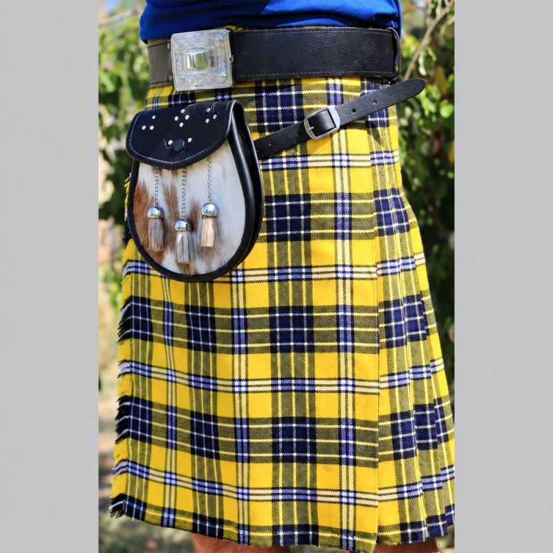 Yellow And Blue Tartan Kilt