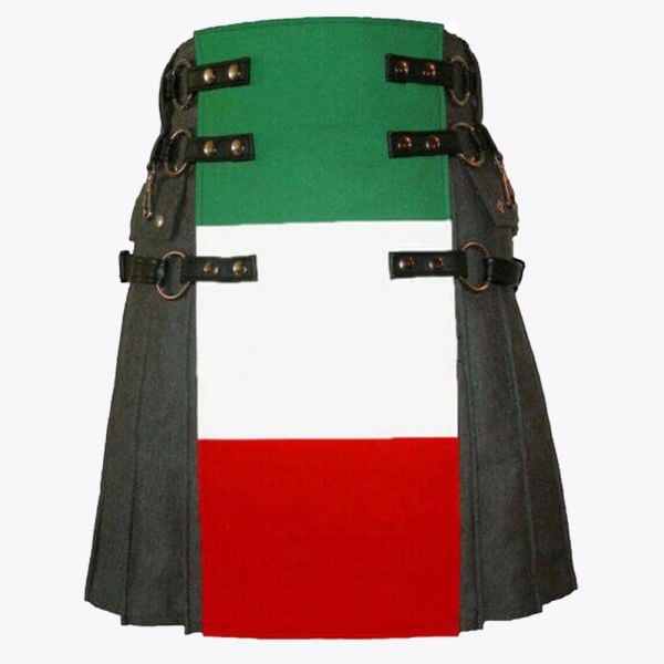 100% Cotton Utility Kilt Italian Flag Kilt