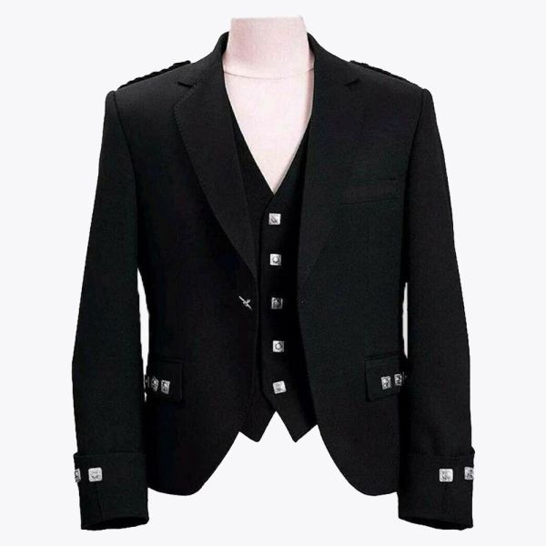 Argyll Grey Tweed  Jacket And Vest