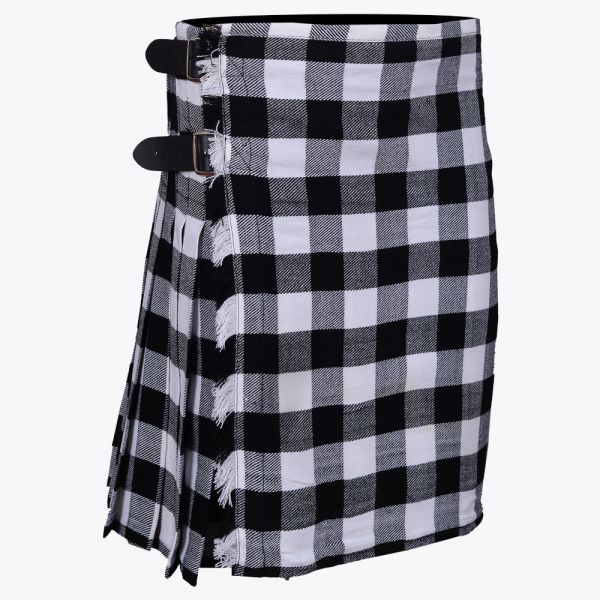 Black and White Tartan kilt