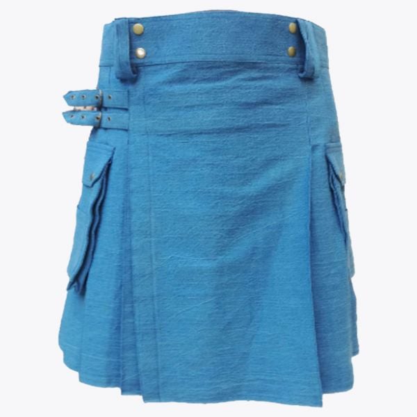 Blue Denim Kilt For Men