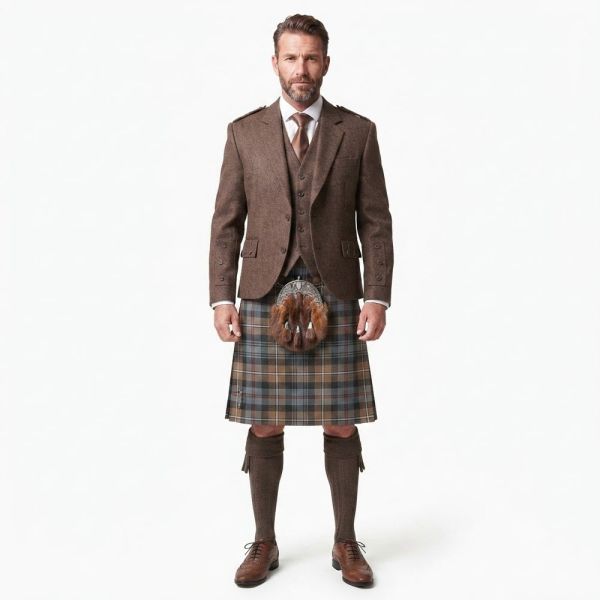 Full Highland Kilt Outfit With Tweed Jacket
