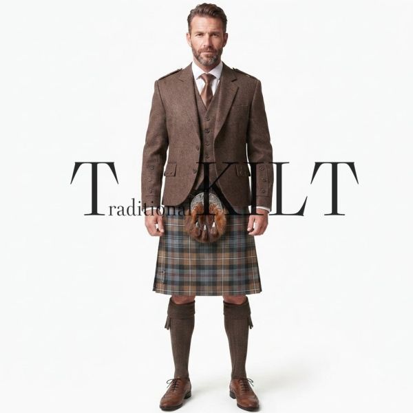 Full Highland Kilt Outfit With Tweed Jacket