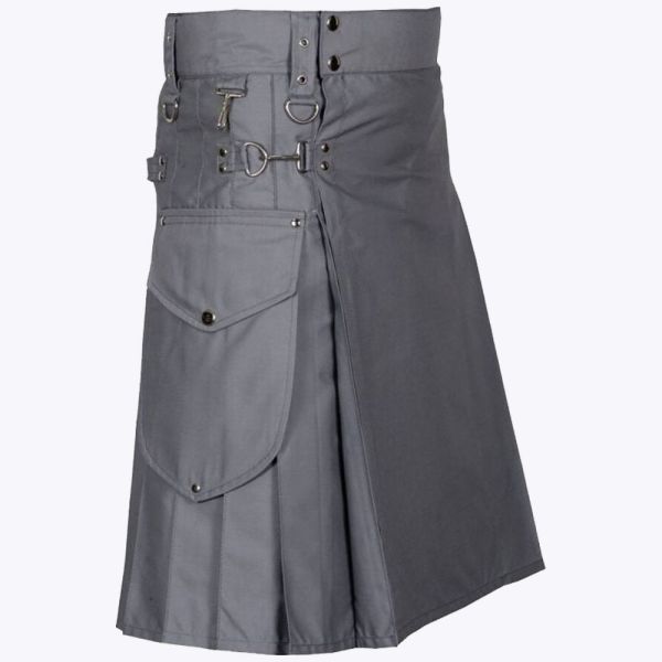 Modern Utility Kilt With Cargo Pockets