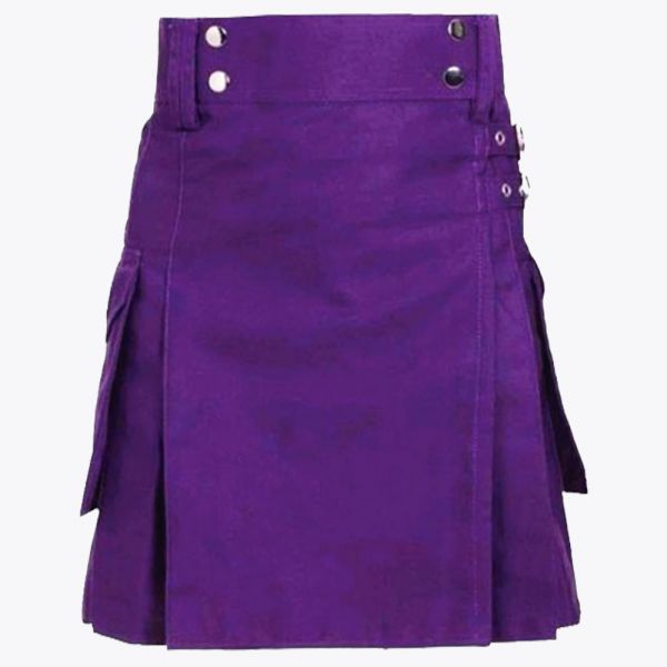 Purple Utility Kilt For Women
