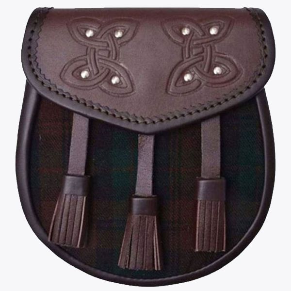Semi Dress Brown Watch Genuine Leather Tassels Sporran
